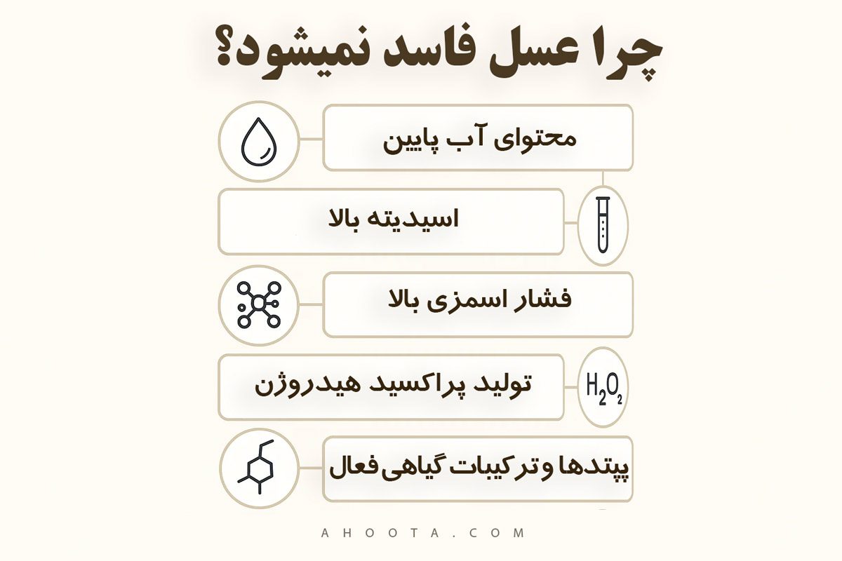 چرا عسل فاسد نمیشود