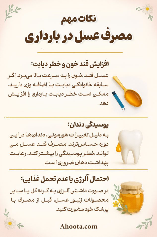 مضرات عسل در بارداری
