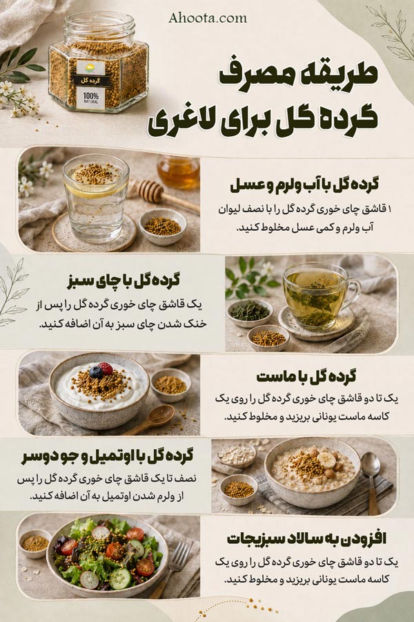 نحوه مصرف گرده گل برای لاغری